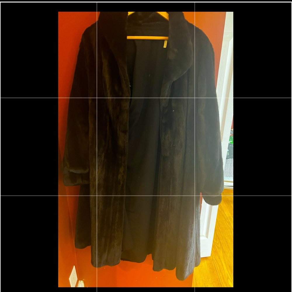 Full length Mink, in good shape. Small hole in pocket and inside. Very warm!